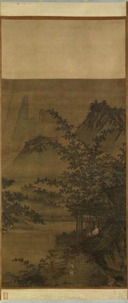 宋人水亭琴兴　轴